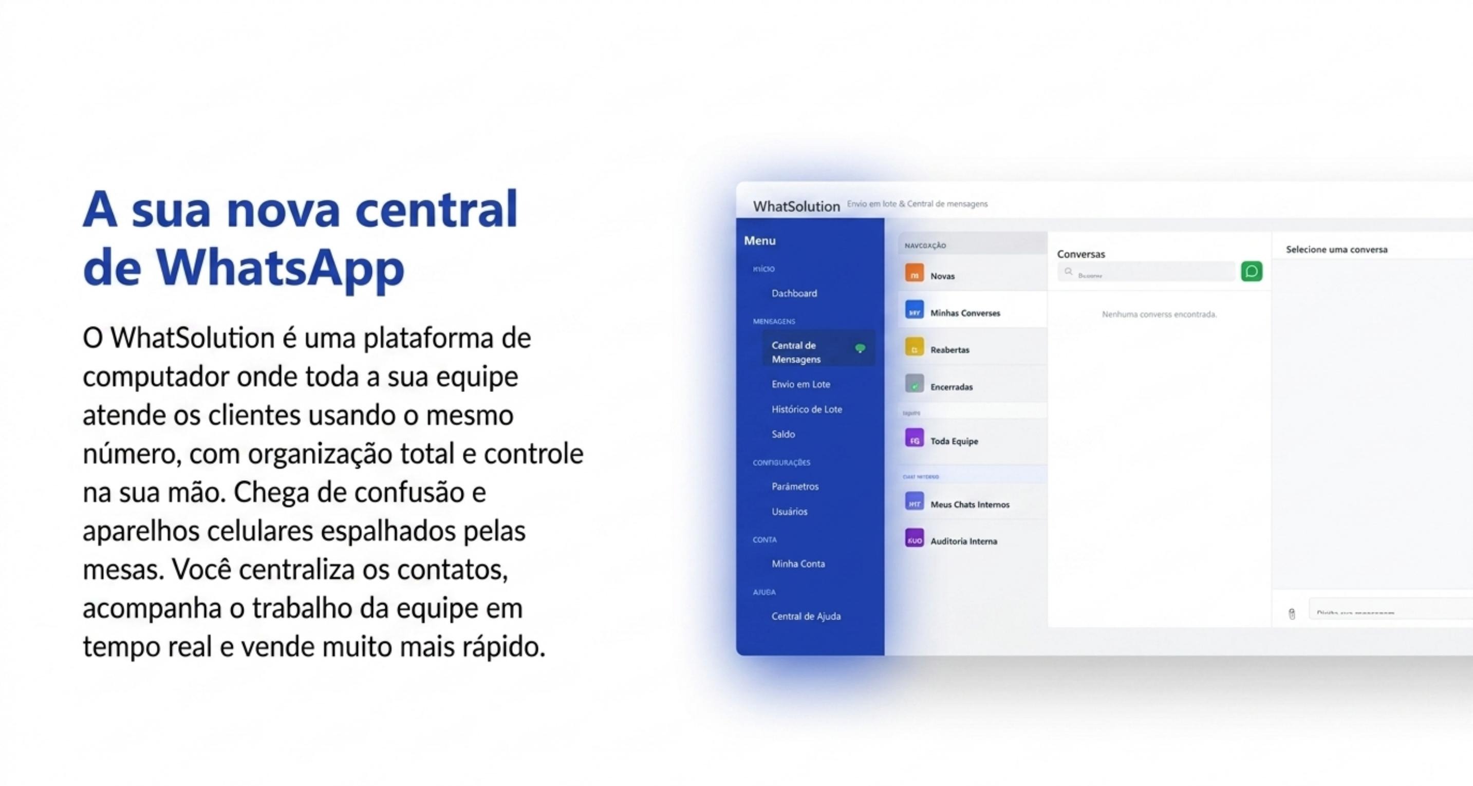 WhatSolution — controle total do atendimento